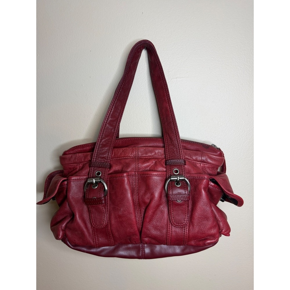 Kenneth Cole Reaction Burgundy Satchel Y2K Vintage Shoulder Bag Purse